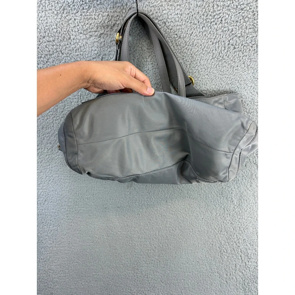 Marc by Marc Jacobs Nylon Tote Bag Womens Medium Gray Crossbody Shoulder Diaper
